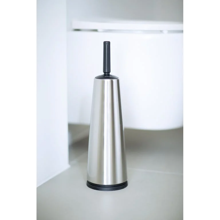 Toilet Brush & Holder Brabantia ReNew Matt Steel, Black Handle