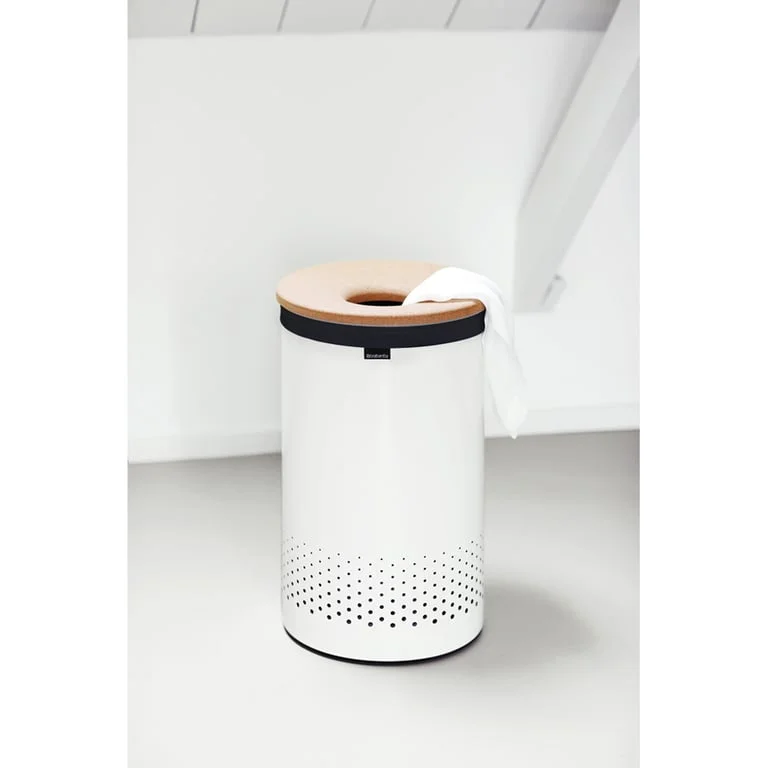 Кош за пране Brabantia 60L, White, корков капак