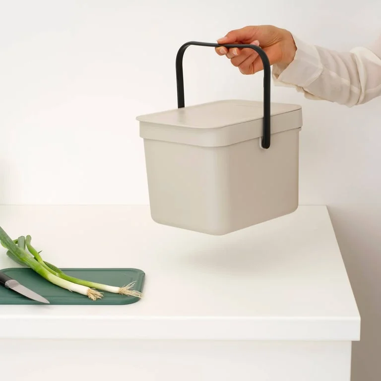 Кош за смет за разделно събиране Brabantia Sort&Go 6L, Soft Beige