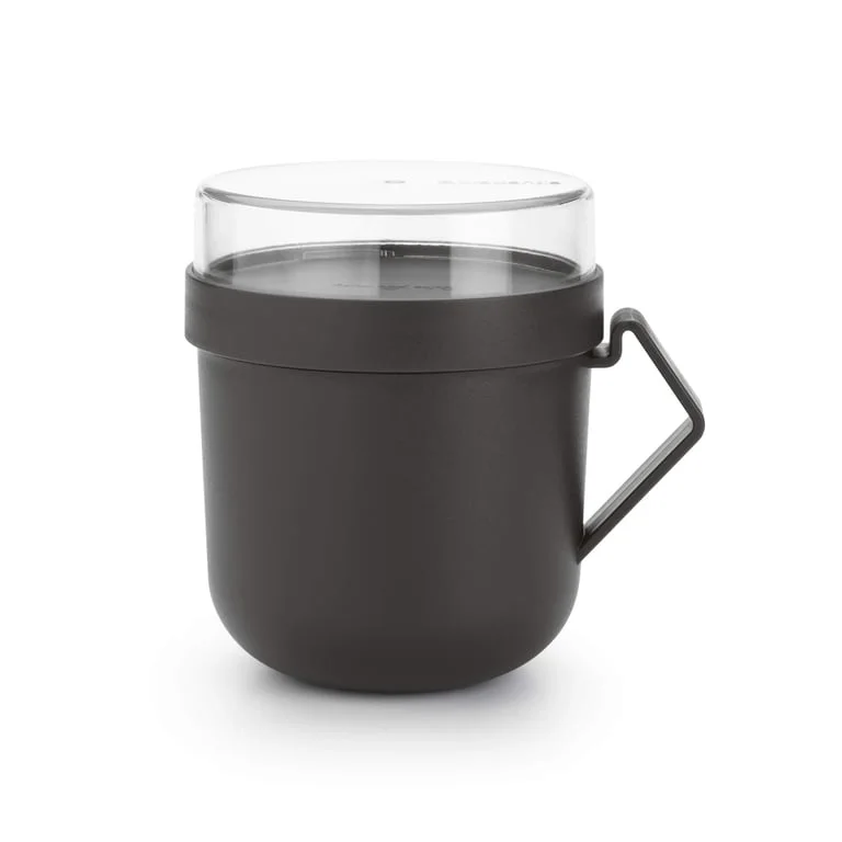 Soup Mug Brabantia Make&Take Dark Grey 600ml, Plastic