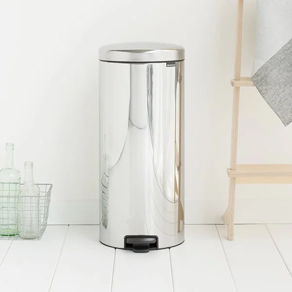 Кош за смет с педал Brabantia NewIcon 30L, Brilliant Steel, метална кофа