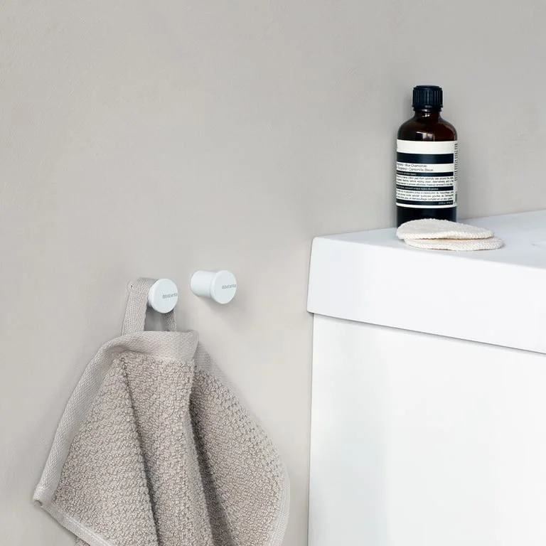 Комплект закачалка за кърпа Brabantia MindSet Mineral Fresh White 2 броя