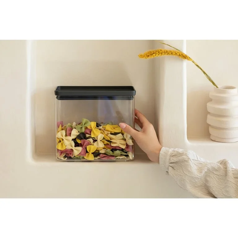 Кутия за съхранение на продукти Brabantia Tasty+ Stackable 3.5L, Dark Grey