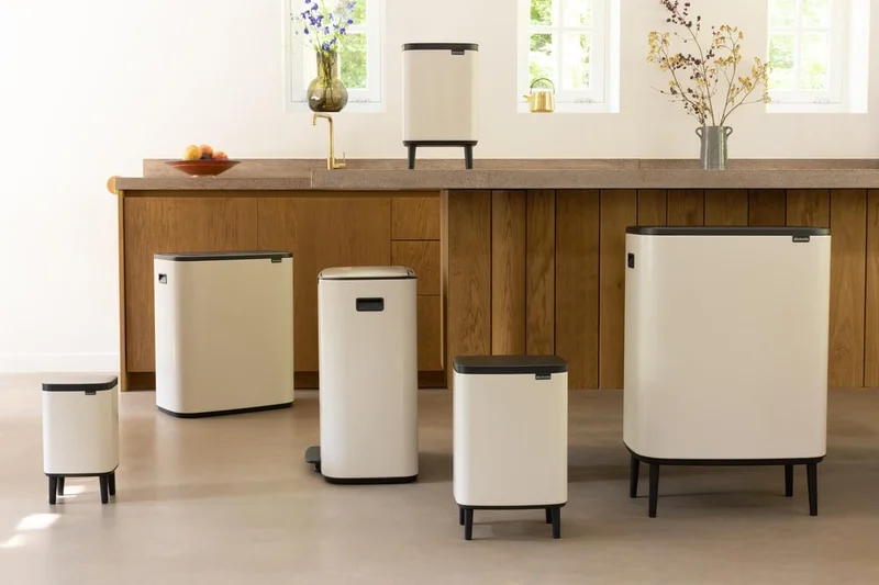 Waste Bin Brabantia Bo Touch Hi 60L, Soft Beige