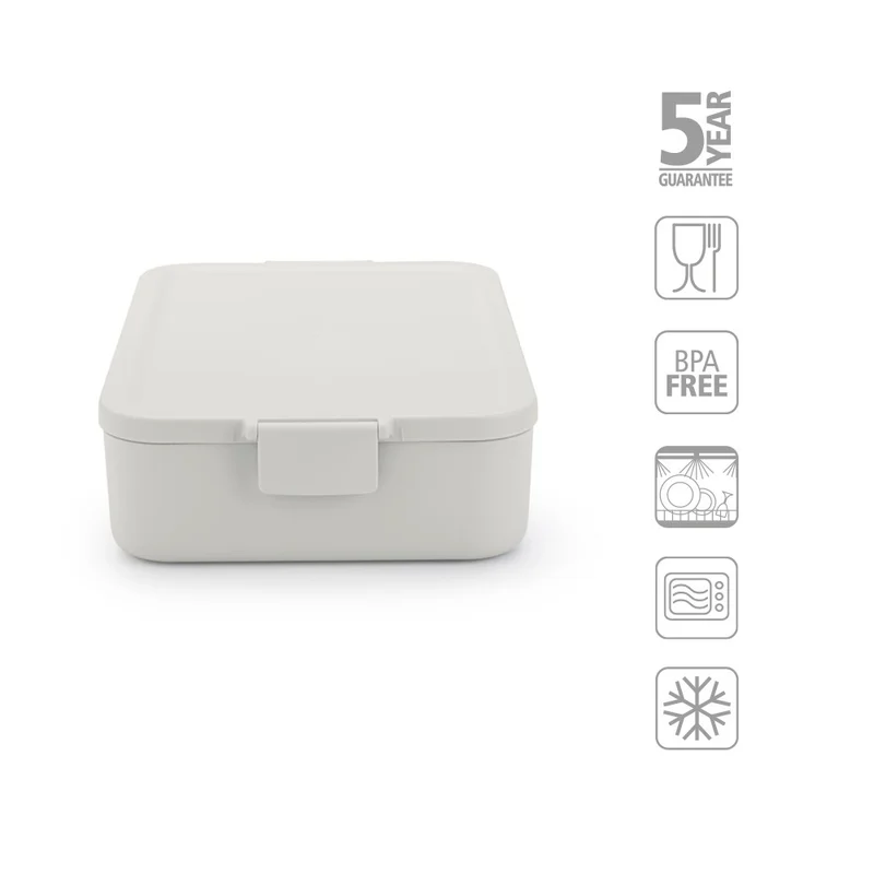 Lunch Box Brabantia Make&Take Light Grey Large, Plastic