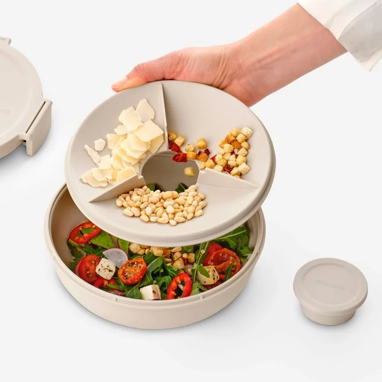 Salad Bowl Brabantia Make&Take Soft Beige 1.3L, Plastic