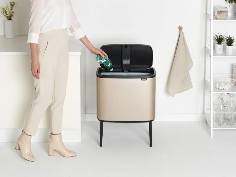 Waste Bin Brabantia Bo Touch 36L, Metallic Gold