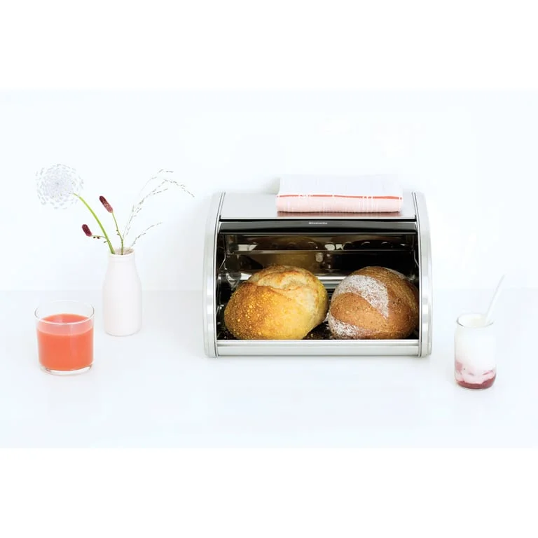 Bread Bin Brabantia, Roll Top Medium, Matt Steel