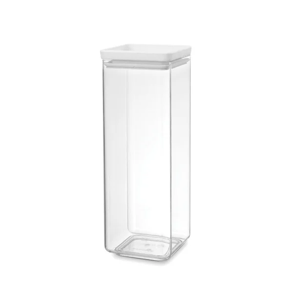 Stackable Square Canister Brabantia 2.5L Tasty+, Light Grey Lid