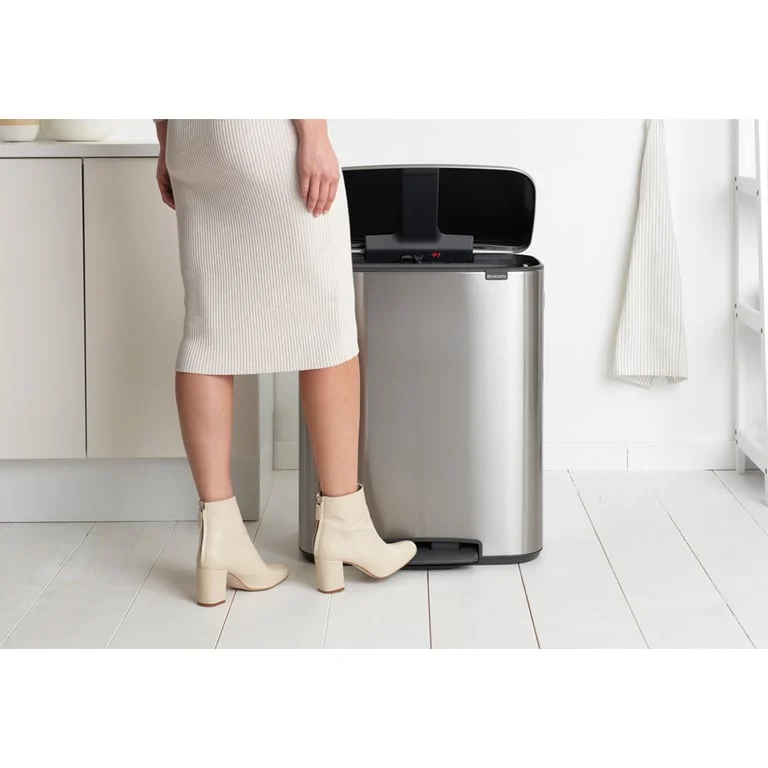 Waste Bin Brabantia Bo Pedal 60L, Matt Steel Fingerprint Proof