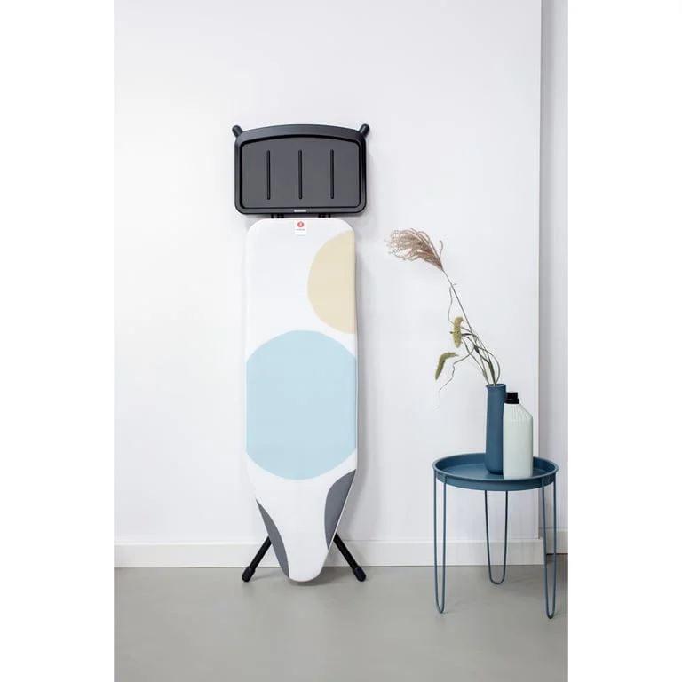 Маса за гладене Brabantia B 124x38cm с поставка за парогенератор, PerfectFlow Spring Bubbles