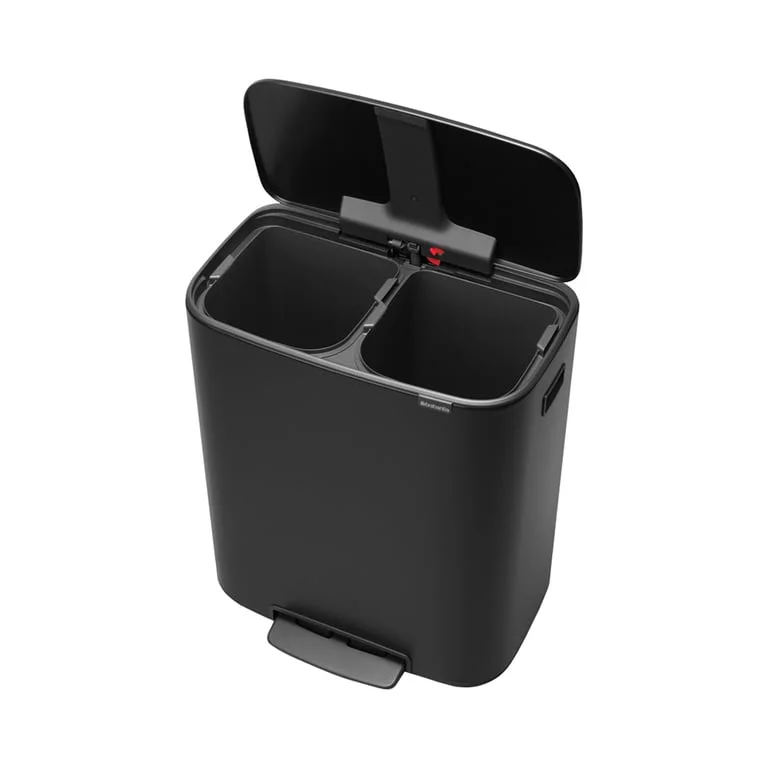 Waste Bin Brabantia Bo Pedal 2x30L, Matt Black