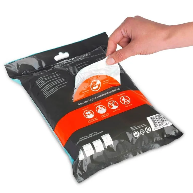 PerfectFit Bags Brabantia Size O, 30L, 40 pcs, White, Dispenser
