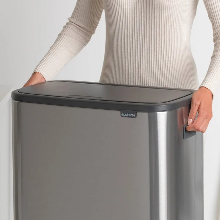 Кош за смет Brabantia Bo Touch 2x30L, Matt Steel Fingerprint Proof
