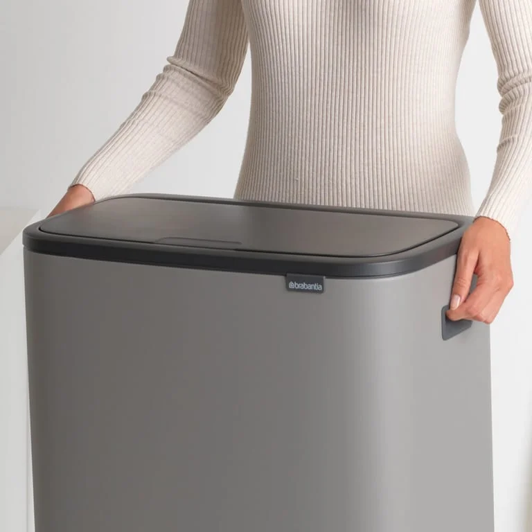 Кош за смет Brabantia Bo Touch 2x30L, Mineral Concrete Grey