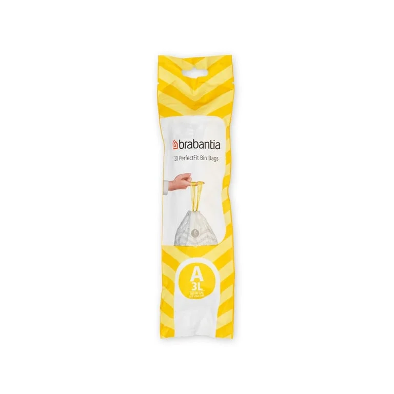 PerfectFit Bags Brabantia, Size A, 3L, 20pcs, White