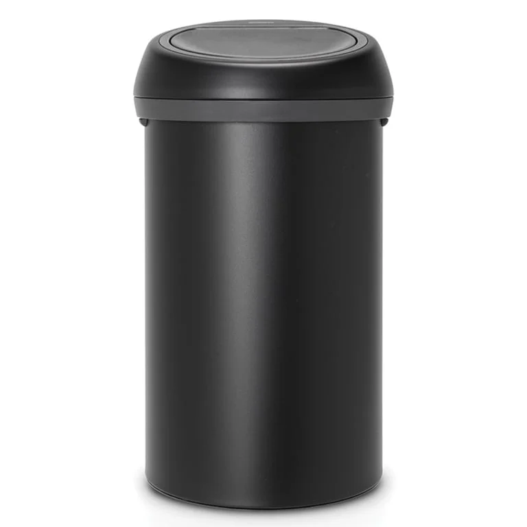 Waste Bin Brabantia Touch 60L, Mineral Moonlight Black