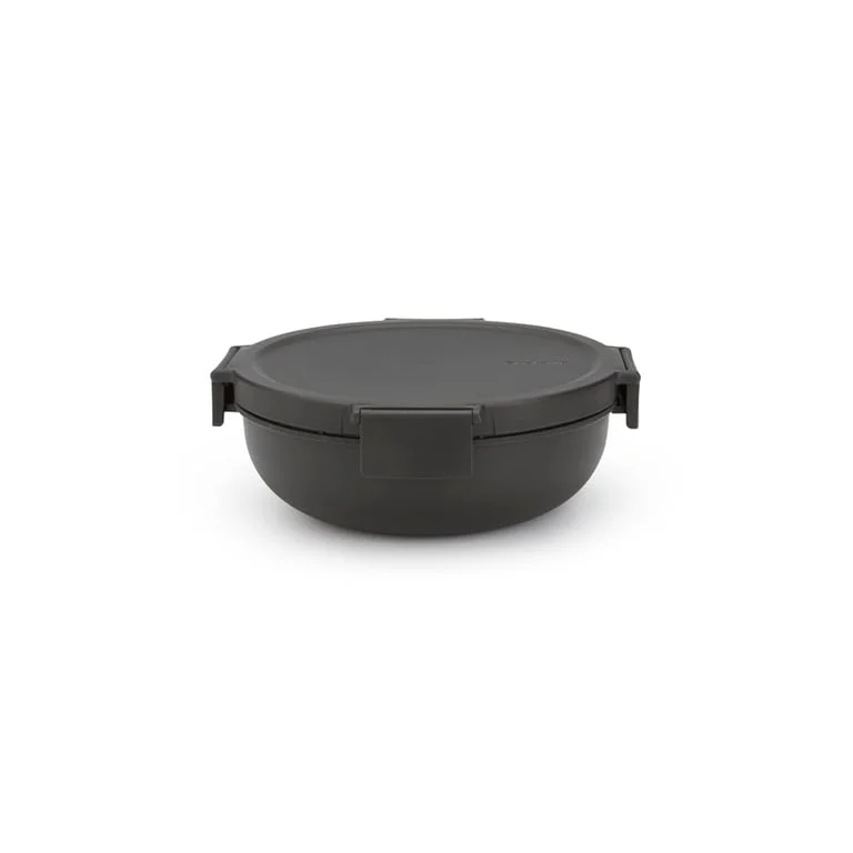 Salad Bowl Brabantia Make&Take Dark Grey 1.3L, Plastic