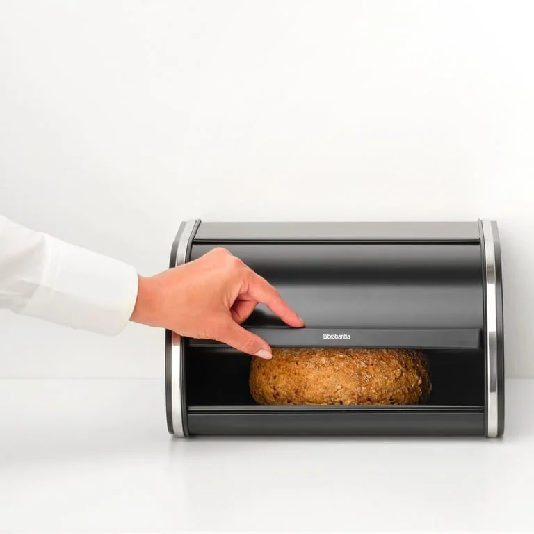 Bread Bin Brabantia Roll Top, Medium, Matt Black
