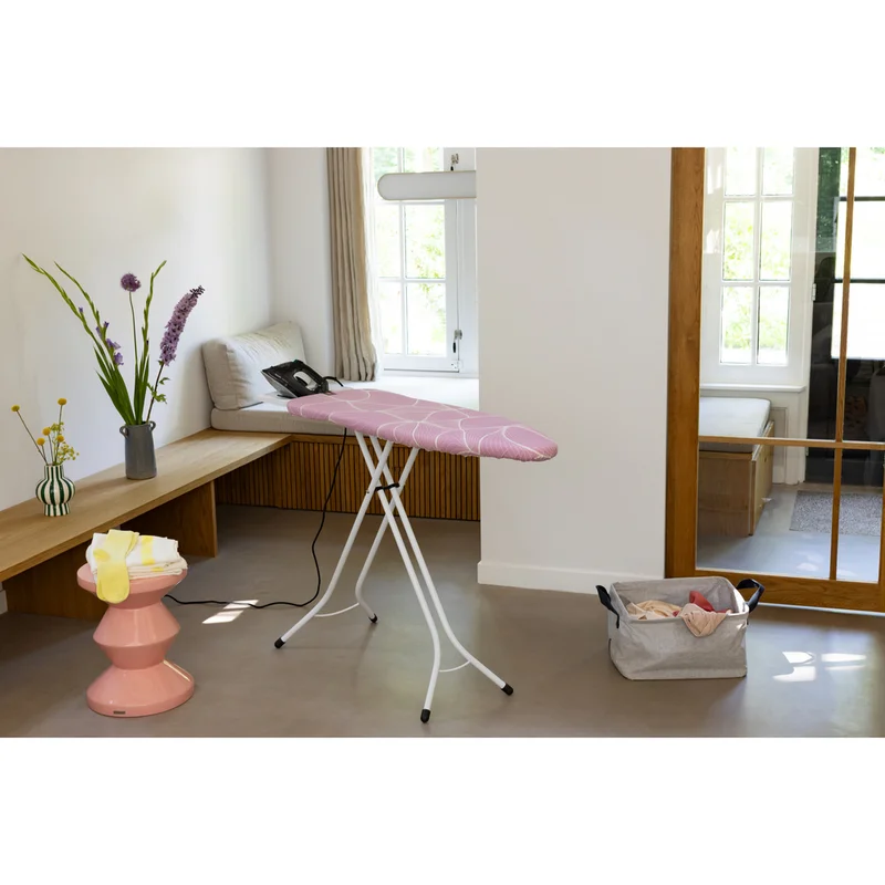 Ironing Board Brabantia B 124x38cm, Solid Steam Iron Rest, Lilac Waves