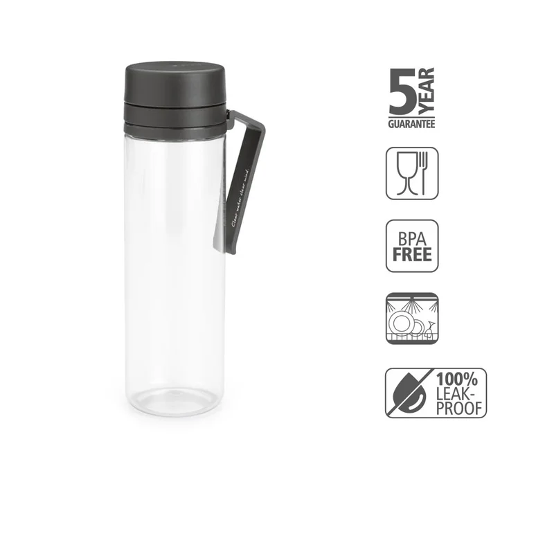Бутилка Brabantia Make&Take 500ml Dark Grey, с цедка