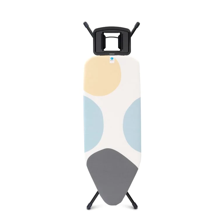Ironing Board Brabantia C 124x45cm, Solid Steam Iron Rest, Spring Bubbles