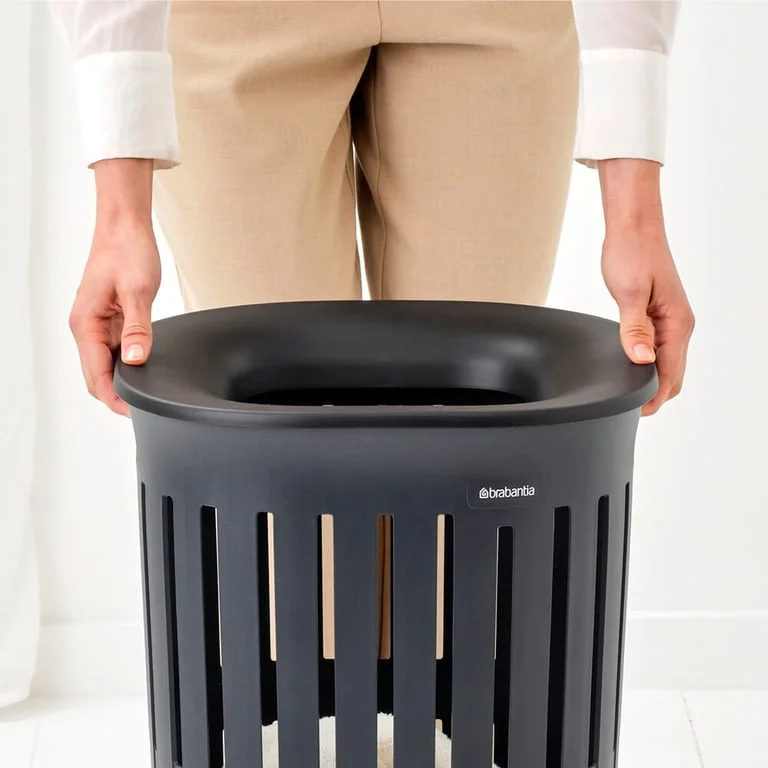 Laundry Basket Brabantia Collect-It 55L, Black, set of 2