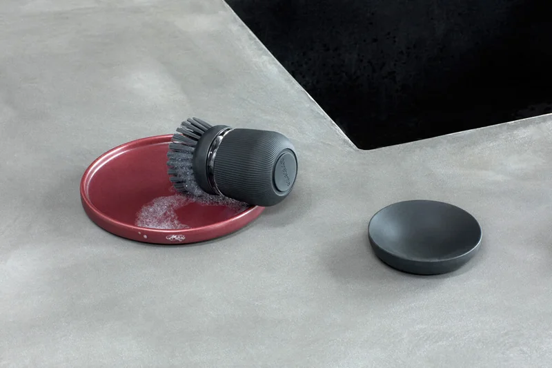 Soap Dispensing Dish Brush Brabantia, Dark Grey