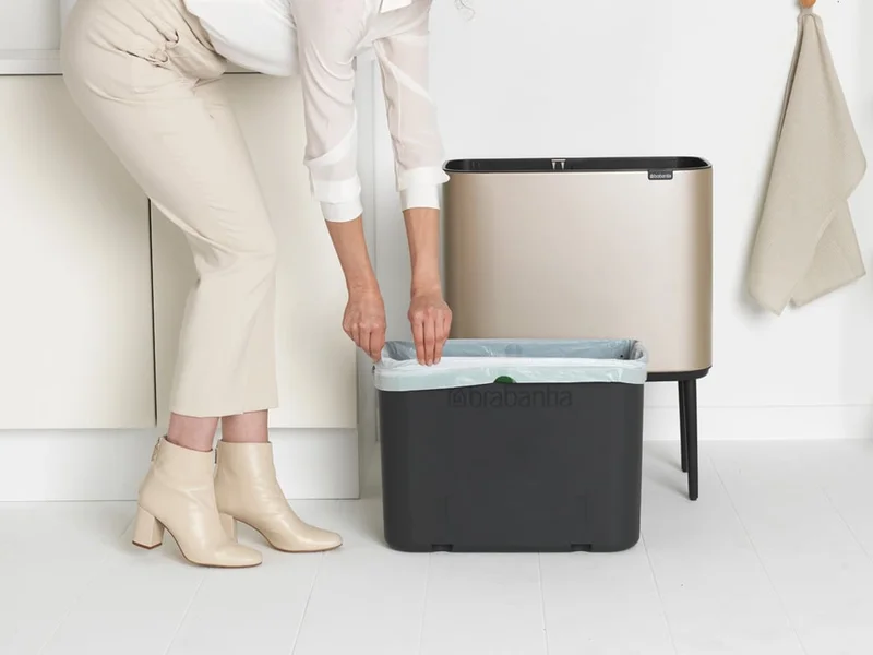 Waste Bin Brabantia Bo Touch 36L, Metallic Gold