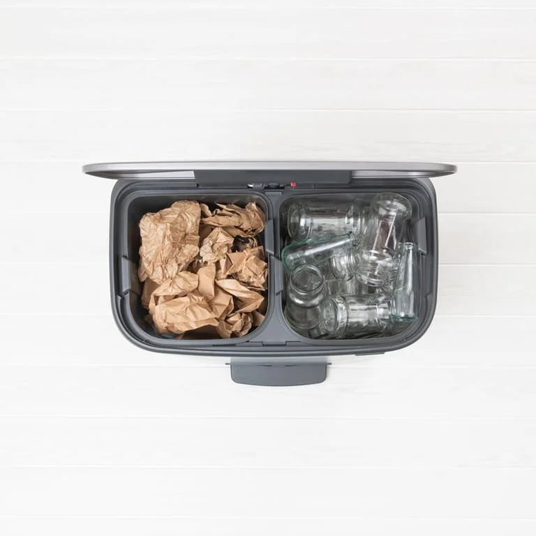 Waste Bin Brabantia Bo Pedal 2x30L, Platinum