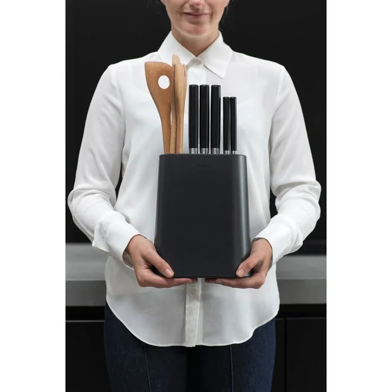 Блок за ножове с държач за прибори Brabantia, Dark Grey