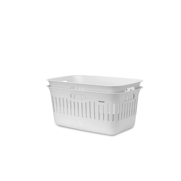Laundry Basket Brabantia Collect-It 40L, White, set of 2