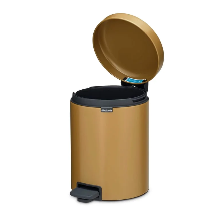 Кош за смет с педал Brabantia NewIcon 5L, Warm Gold
