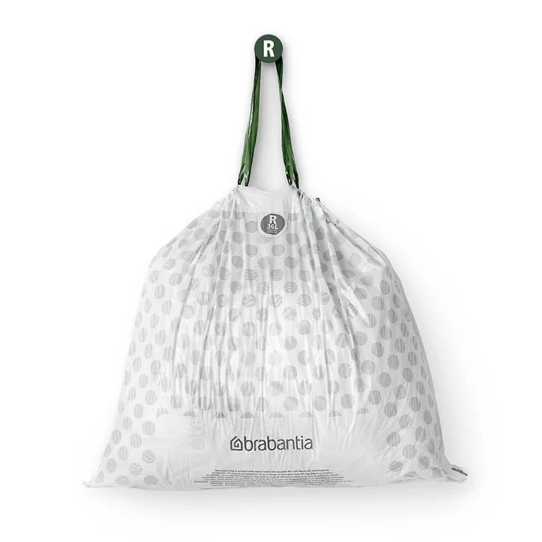 PerfectFit Bags Brabantia Size R, 36L, 40 pcs, White, Dispenser