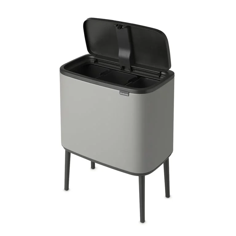 Bo Touch Bin Brabantia Mineral Concrete Grey 3 x 11L
