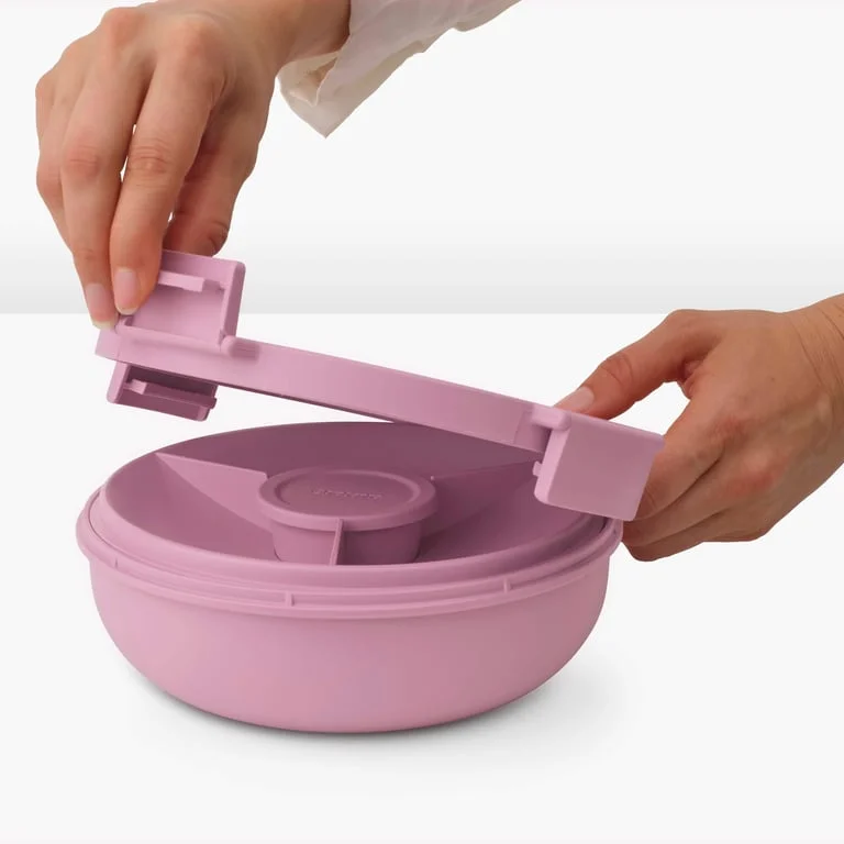 Salad Bowl Brabantia Make&Take Lilac Pink 1.3L, Plastic