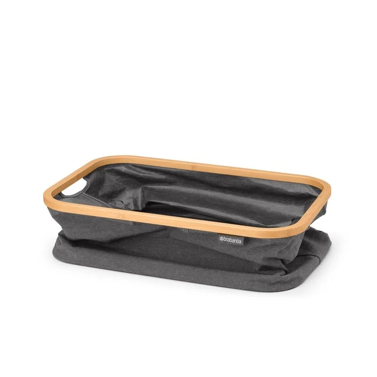 Laundry Basket Brabantia Linn 40L, Pepper Black, Foldable