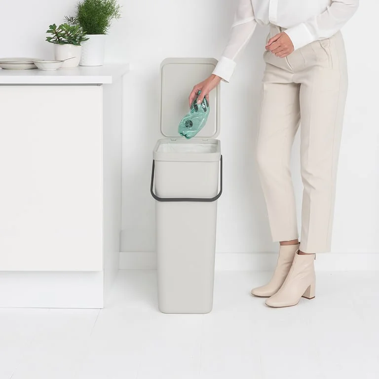 Waste Bin Brabantia Sort&Go 40L, Light Grey