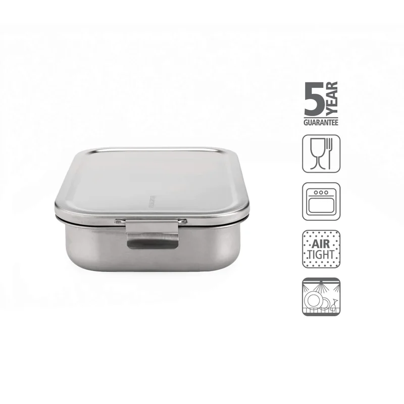 Кутия за обяд Brabantia Make&Take 2L, Matt Steel, с разделители