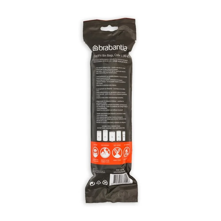 PerfectFit Bags Brabantia Size L, 45L, 10 pcs, White