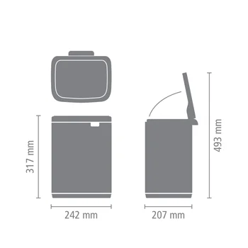 Кош за смет Brabantia Bo Small 7L, White