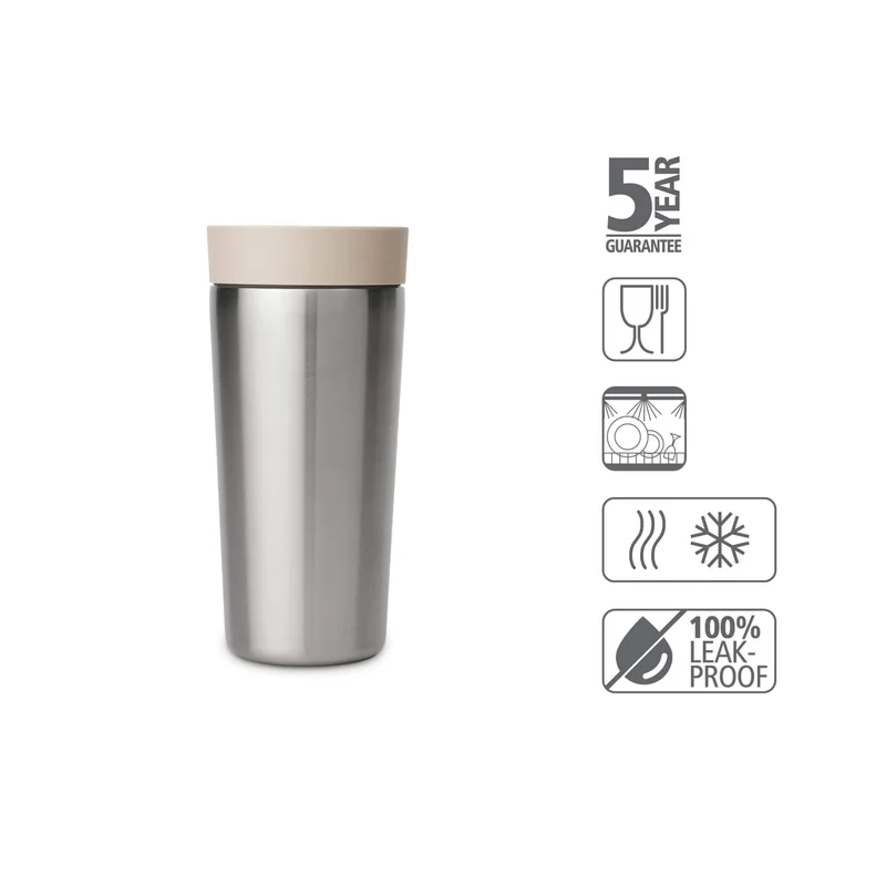 Insulated Cup Brabantia Make & Take 0.36L, Soft Beige, Medium