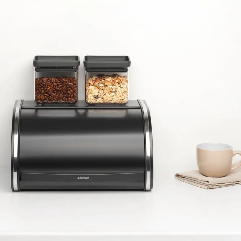 Bread Bin Brabantia Roll Top, Medium, Matt Black