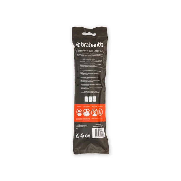 PerfectFit Bags for NewIcon Bin, Brabantia, Size V,  3L, 20 pcs, White