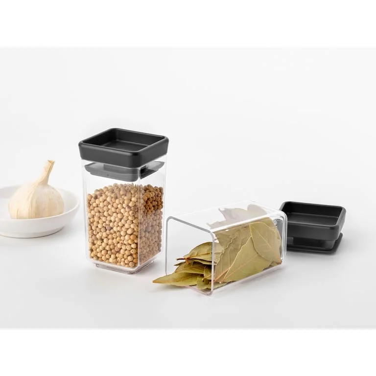 Бурканчета за съхранение на подправки комплект Brabantia Tasty+ Stackable 2x0.15L Dark Grey