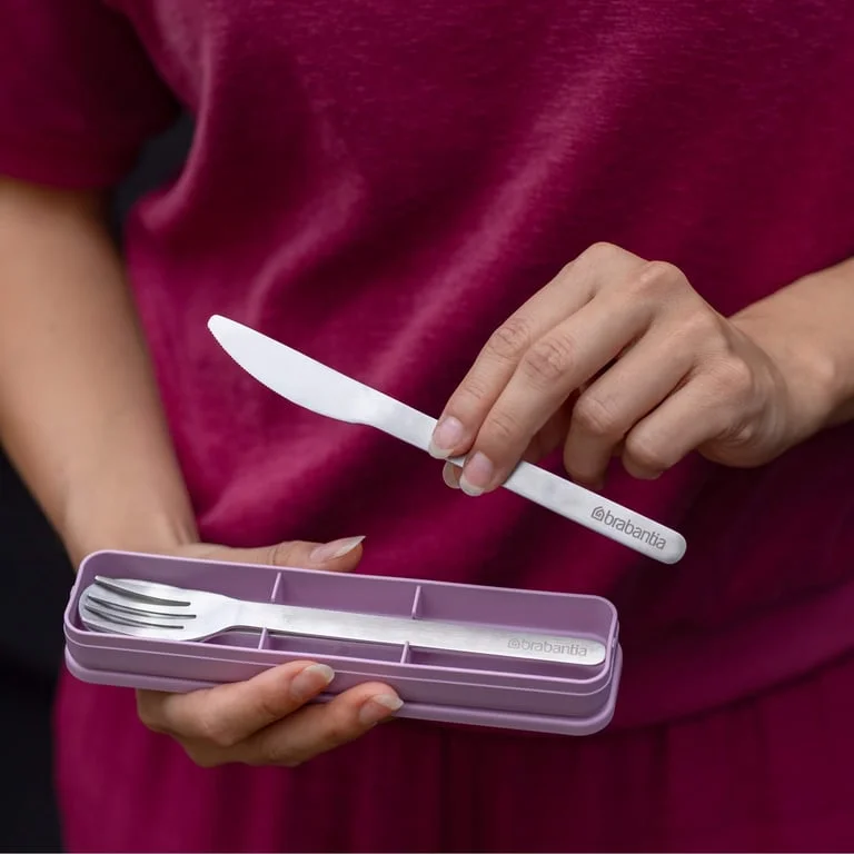 Cutlery Set Brabantia Make&Take Lilac Pink 3 pcs