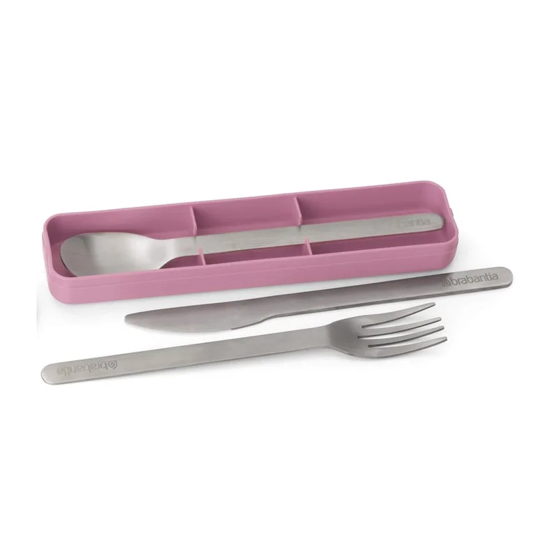Cutlery Set Brabantia Make&Take Lilac Pink 3 pcs