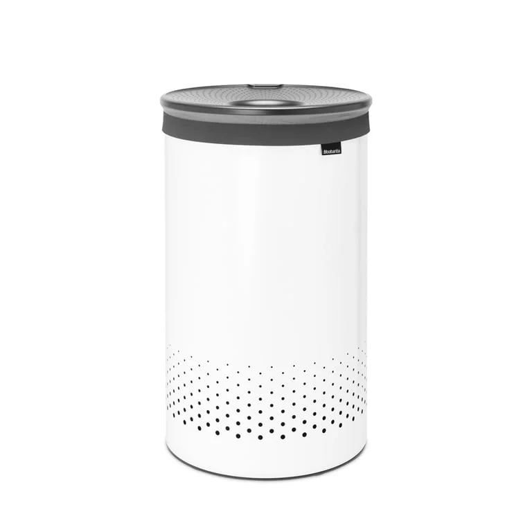 Laundry Bin Brabantia, 60L, White, Plastic Lid