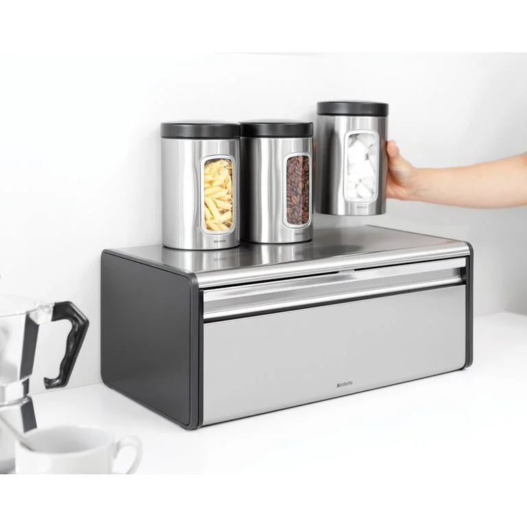 Bread Bin Brabantia, Fall Front Brilliant Steel