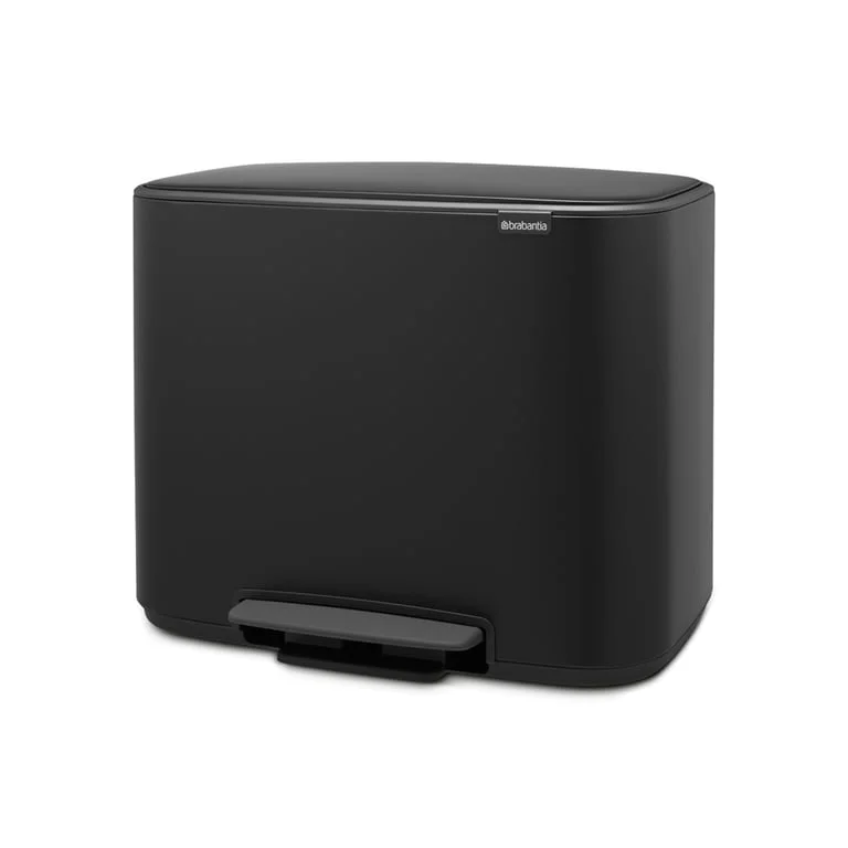 Brabantia Bo Pedal Bin, 36L, Matt Black